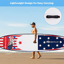 Load image into Gallery viewer, Goplus Inflatable Stand up Paddle Board iSUP Cruiser 6" Thickness iSUP Package w/3 Fins Thuster, Adjustable Paddle, Pump Kit and Carry Backpack (Stars and Stripes, 11 FT)