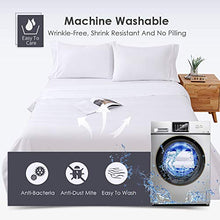 Load image into Gallery viewer, Agedate 4 Piece Brushed Microfiber Bed Sheets Set, Deep Pocket Bed Sheets Queen, Hypoallergenic, Easy to Care, Fade, Stain and Wrinkle Resistant, Queen Size, White