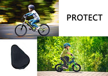 Load image into Gallery viewer, MI0512 Soft Wide Premium Kids Bike Saddle Gel Seat Cushion Cover,8"x6"Small Bicycle Saddle Breathable Pad(Black)