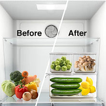 Load image into Gallery viewer, WAVELUX Produce Saver Containers for Refrigerator, Food Fruit Vegetables storage, 3 Pcs Stackable Freezer Fridge Organizer, Fresh Keeper Drawer Bin Basket with Vented Lids & Removable Drain Tray
