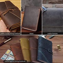 Load image into Gallery viewer, Tooling Leather Square 1.8-2.0MM Thick Genuine Top Full Grain Oil Tan Crazy Horse Cowhide Leather Sheets for Crafts Tooling Sewing Wallet Earring Hobby Workshop Crafting (Tan, 8"x12")