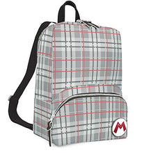 Load image into Gallery viewer, Controller Gear Super Mario - Mario Plaid - Small Backpack for Women, Girl's Cute Mini Bookbag Purse, Travel Bag for Nintendo Switch Console & Accessories - Nintendo Switch