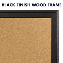 Load image into Gallery viewer, Quartet Cork Board Bulletin Board, 11” x 17” Framed Corkboard, Black Frame, Decorative Hanging Pin Board, Perfect for Office & Home Decor, Home School Message Board or Vision Board (79279)