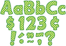 Load image into Gallery viewer, Teacher Created Resources Lime Polka Dots Funtastic Font 4-Inch Letters Combo Pack (5345)