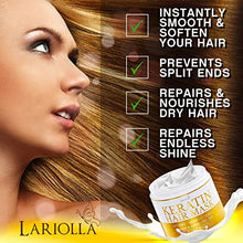 Load image into Gallery viewer, Keratin Hair Mask - Repairs Dry & Damaged Hair - Professional Keratin Hair Treatment with Avocado Oil - Aloe Vera - Vitamin E - Made in USA - Effective Keratin Complex - Anti Frizz