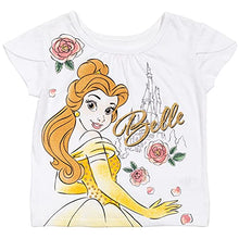 Load image into Gallery viewer, Disney Princess Belle Toddler Girls T-Shirt Tutu Skirt Scrunchy Set Yellow/White 4T