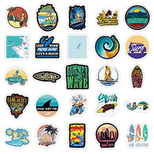 Load image into Gallery viewer, Surf Stickers 100pcs Bulon Waterproof Vinyl Surfboard Stickers Pack Surfing Gifts for Teens Mens Water Bottle Phone Office