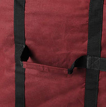 Load image into Gallery viewer, Christmas Tree Storage Bag- For up to 6 FT Artificial Trees- Burgundy Canvas & Binding Straps- Protects Holiday Decorations & Inflatables by Elf Stor