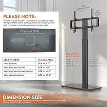Load image into Gallery viewer, Universal Floor TV Stand with Mount 80 Degree Swivel Height Adjustable and Space Saving Design for Most 27 to 65 inch LCD, LED OLED TVs, Perfect for Corner & Bedroom HT1002B