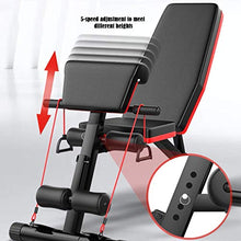 Load image into Gallery viewer, Weight Bench, Adjustable Strength Training Bench for Full Body Workout Multi-Purpose Utility Weight Bench Foldable Flat Bench Press for Home Gym (B)