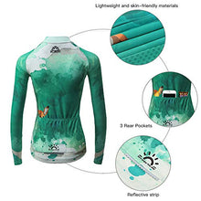 Load image into Gallery viewer, Mysenlan Women's Cycling Long Sleeve Breathable Jersey Set 3D Padded Long Pants Bike Shirt Bicycle Tights Clothing Green X-Large