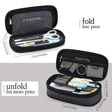 Load image into Gallery viewer, EASTHILL Big Capacity Pencil Pen Case Office College School Large Storage High Capacity Bag Pouch Holder Box Organizer Blue New Arrival(Black)