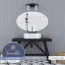 Load image into Gallery viewer, Prominence Home Fairendale 2 Light Matte Black Bathroom Vanity Light with Clear Glass