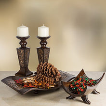 Load image into Gallery viewer, Creative Scents Schonwerk Centerpiece Home Decor Crackled Mosaic Design, Table Decorations for Dining/Living Room/Coffee Table Decor - Best Wedding (Walnut)