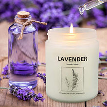 Load image into Gallery viewer, Lavender Candles for Women, Scented Candles Made with Soy Wax, 10 Ounce, 50 Hours Burn Time, Long Lasting Scented - Lavender