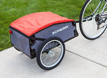 Load image into Gallery viewer, Schwinn Day Tripper Cargo Bike Trailer, Folding Frame, Quick Release Wheels, Red/Grey