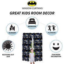 Load image into Gallery viewer, Franco Kids Room Window Curtains Drapes Set, 82 in x 63 in, Batman