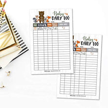 Load image into Gallery viewer, Newborn Baby Log Tracker Journal Book, Infant Daily Schedule, Feeding Food Sleep Naps Activity Diaper Change Monitor Notes For Babies, Mommy Nursing or Breastfeeding Record Tracking Chart 50 Sheet Pad