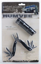 Load image into Gallery viewer, HUMVEE HMV-KC-4BLK 9-Bulb LED Flashlight and Pocket Pliers Set, Black