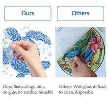 Load image into Gallery viewer, GORGECRAFT 4PCS Sea Animal Window Decals Static Sea Turtles Glass Sliding Door Sticker Clings Waterproof Vinyl Film Ocean Bedroom Bathroom Decals for Prevent Stop Birds Dogs Pets Strikes