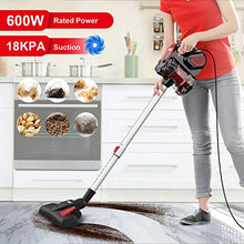 Load image into Gallery viewer, INSE Vacuum Cleaner Corded I5 Stick Vacuum Cleaner 18KPA Powerful Suction 600W Motor Multipurpose 3 in 1 Vacuum Cleaner Corded Red
