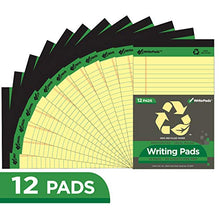 Load image into Gallery viewer, KAISA Legal Pad Writing Pads, Legal Ruled 5"x8" 50 sheets Perforated Recycled Paper Write Pad Notepad, Yellow/Canary(12pads), KSU-5675