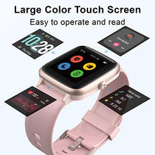 Load image into Gallery viewer, Anbes Health and Fitness Smartwatch with Heart Rate Monitor, Smart Watch for Home Fitness Tracking, Yoga, Exercise Bike, Treadmill Running, Compatible with iPhone and Android Phones for Women Men