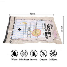 Load image into Gallery viewer, 8 Jumbo Clothing Storage Bags Vacuum (40"x30") Space Sealer Bags Saver for Comforters Clothes Blankets Travel & Home 80% More Space Saver Hand Pump Included