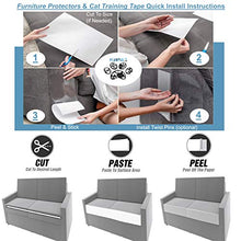 Load image into Gallery viewer, FurPals Furniture Protector from Cats, Anti Cat Scratch Deterrent Tape, Clear Double Sided Training Tape, Couch Protector from Scratching, 4 XL (17 in by 12 in) & 4 Large (18 in by 9 in) Plus Extras