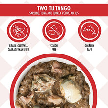 Load image into Gallery viewer, Weruva Cats in The Kitchen, Two Tu Tango with Sardine, Tuna & Turkey Au Jus Cat Food, 3.2oz Can (Pack of 24)