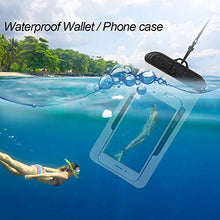 Load image into Gallery viewer, WOOWAVE SUP Leash 11 Foot Coiled Stand Up Paddle Board Surfboard Leash Stay on Board Ankle Strap with Waterproof Wallet/Phone Case (Clear Black Core)