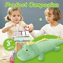 Load image into Gallery viewer, 31.4" Dinosaur Plush Toy Pillow,Cute Dinosaur Stuffed Animals Doll,Soft Lumbar Back Cushion Big Dinosaur Plushies Stuffed Toy Cute Pillows,Great Gift for Kids Birthday,Valentine