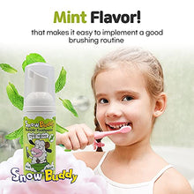 Load image into Gallery viewer, Snow Buddy Kids Bubble Toothpaste Foam with Mint Flavor, Anticavity Low Fluoride (452ppm) Foaming Toothpaste and Mouthwash for Dental Care 45ml (1.52 fl.oz)