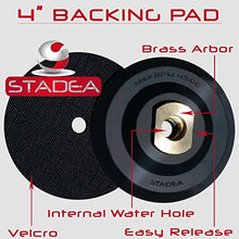 Load image into Gallery viewer, Stadea 4" Rubber Backer Pad/Flexible Rubber Backing Pad for Counter Edge Wet Dry Polishing - Arbor 5/8" 11
