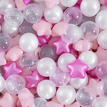 Load image into Gallery viewer, Ball Pit Balls Pack of 100 - Star and Round Set BPA Free Phthalate Free Non-Toxic Crush Proof Play Balls Soft Plastic Balls for Toddlers Baby Kids Birthday Pool Tent Party