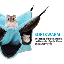 Load image into Gallery viewer, Sunhoo Small Pet Cage Hammock,Rat Hammock for Cage Small Animals 3 Tier Hanging Bed Guinea Pigs Pet Nap Sack Ferret Hamster Chinchilla Parrot Sugar Glider Ferret Squirrel Hideout, Accessories Bedding