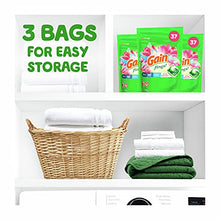 Load image into Gallery viewer, Gain Flings 3-in-1 Liquid Laundry Detergent Pacs, Spring Daydream Scent, 3 Bag Value Pack, 111 Count, HE Compatible