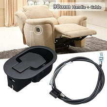 Load image into Gallery viewer, Aluminum Alloy Black Switch Spring Cable, Sofa and Chair Matching Furniture Hardware Accessories Metal Recliner Handle Replacement Parts with Cable