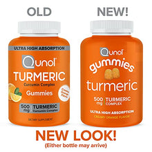 Load image into Gallery viewer, Turmeric Gummies, Qunol Gummy with 500mg Turmeric Curcumin, Joint Support Supplement, Ultra High Absorption, Helps Support an Active Lifestyle, Vegan, Gluten Free, 2 Month Supply (60 Count, Pack of 2)