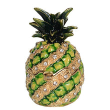 Load image into Gallery viewer, Minihouse Pineapple with Bumble Bee Trinket Box Hinged Hand-Painted Enameled Fruit Figurine Collectible Jewelry Box Ring Holder,Unique for Home Decor