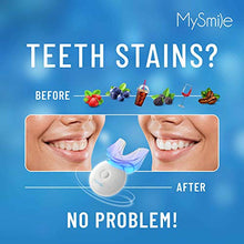 Load image into Gallery viewer, MySmile Teeth Whitening Kit with LED Light, 10 Min Non-Sensitive Fast Teeth Whitener with 3 Carbamide Peroxide Teeth Whitening Gel, Helps to Remove Stains from Coffee, Smoking, Wines, Soda, Food