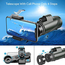 Load image into Gallery viewer, Pankoo 40x60 Monocular Telescopes High Power Prism Monocular HD Dual Focus Scope for Bird Watching Wildlife Traveling Concert Sports Game with Phone Adapter&Tripod