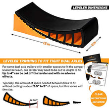 Load image into Gallery viewer, CARMTEK Camper Leveler Kit - Curved RV Levelers with Camper Wheel Chocks for Travel Trailers | Faster Camper Leveling Than RV Leveling Blocks (2 Pack)