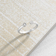 Load image into Gallery viewer, Silpada 'Bling' Midi Ring with Swarovski Crystals in Sterling Silver, Size 4