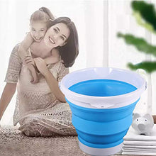 Load image into Gallery viewer, Portable Mini Foldable Washing Machine with Turbo Compact Ultrasonic Washer, Folding laundry Lazy Magic Tub USB Powered Lightweight Washer for Camping Dorms Business Trip College Rooms (Blue)