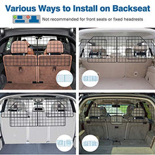 Load image into Gallery viewer, Vetoos Car SUV Dog Barrier, Vehicles Pet Divider Gate for Trunk Cargo Area - Extendable for Universal Fit, Foldable for Easy Storage, Straps & Bungee Cords for Double Stability, Rust-Proof Metal Mesh