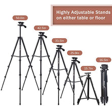 Load image into Gallery viewer, UBeesize 10" Selfie Ring Light with 50" Extendable Tripod Stand & Flexible Phone Holder for Live Stream/Makeup/YouTube Video