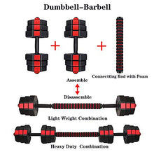 Load image into Gallery viewer, SOSUSHOE Weights Dumbbells Set Adjustable to 44Lbs, Free Weight Set for Men and Women Home Weight Set Fitness Barbell Set with Connecting Rod Gym Workout Exercise Training