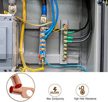 Load image into Gallery viewer, Copper Wire Lugs AWG 2 4 6 8 10 12 with Heat Shrink Set, 60Pcs Battery Cable Lugs Ring Terminals Connectors,Tubular Ring Terminals,AWG Crimp Wire Ring Lugs, 65Pcs Heat Shrink Tubing (125)