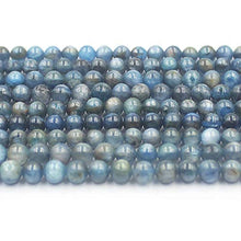 Load image into Gallery viewer, 6mm Round Blue Kyanite Jewelry Loose Gemstone Beads Strand 15" Natural Stone for Necklace Bracelet DIY Design
